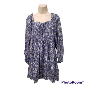 Beautiful Blue Floral Dress | Size Small